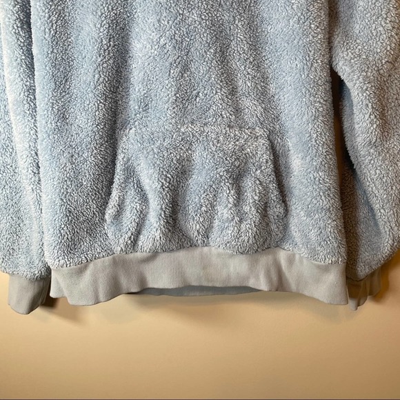 Levi’s Light Blue Sherpa Hoodie Size XL - Picture 3 of 13